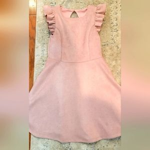 Ava & Yelly size M blush color suede dress